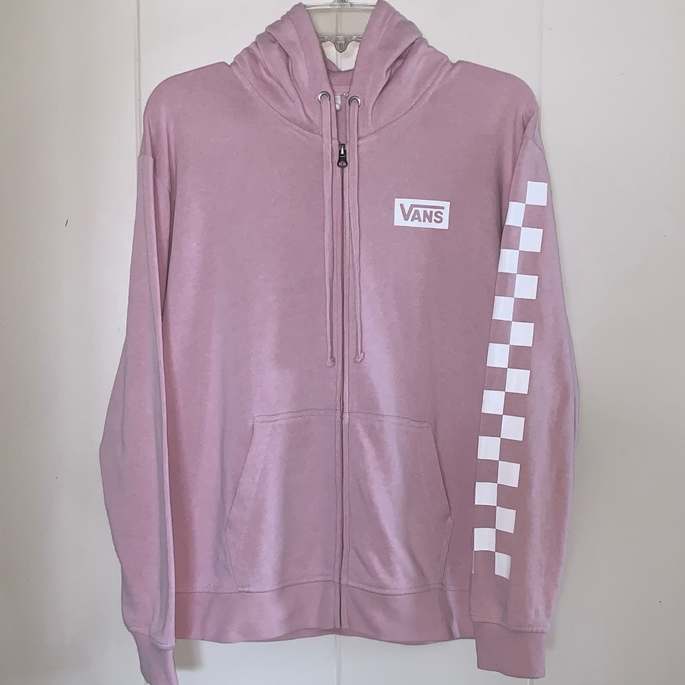 Vans 🏁 Zip Up Hoodie Rose Pink Women’s Size Small